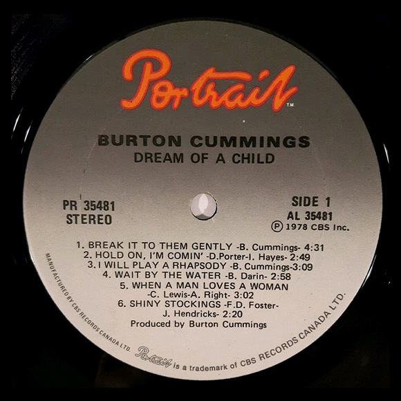 Burton Cummings - Dream Of A Child - Vinyl LP Record - Picture 5 of 6